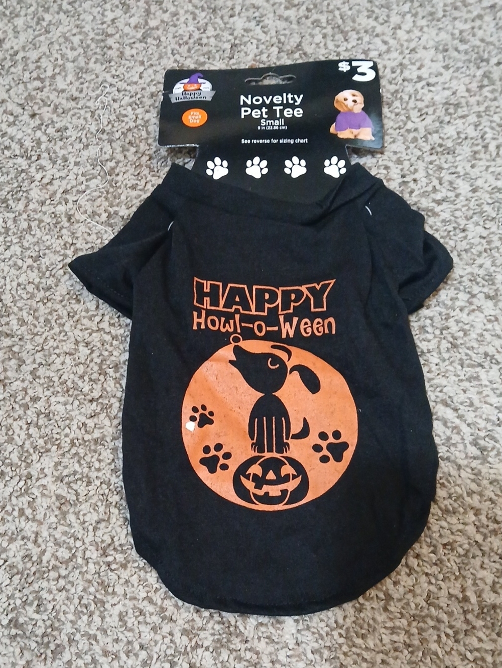 Happy Howl-o-Ween Black Kids' Shirt - Novelty Pet Tee